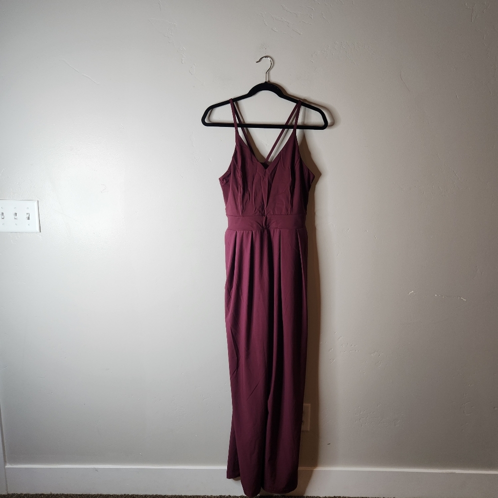 Halara Breezeful Backless Wide Leg Quick Dry Resort Slip Jumpsuit Size Large - Picture 3 of 9